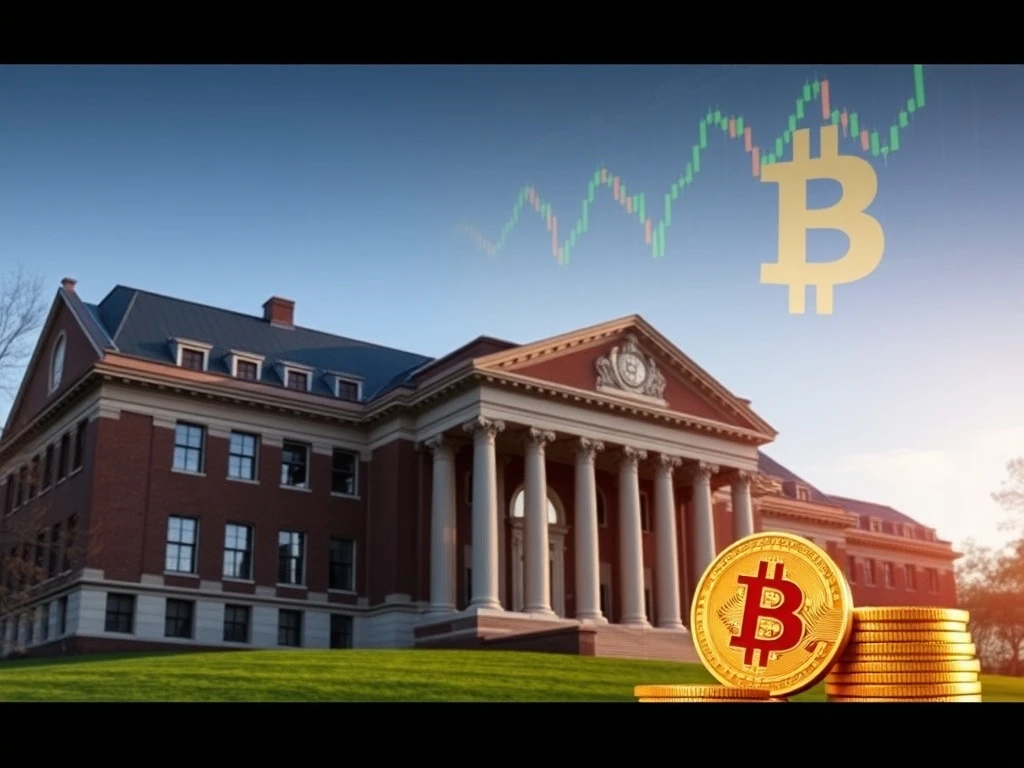 Harvard's endowment makes a significant $116 million investment in a BlackRock Bitcoin ETF, highlighting institutional adoption of crypto.