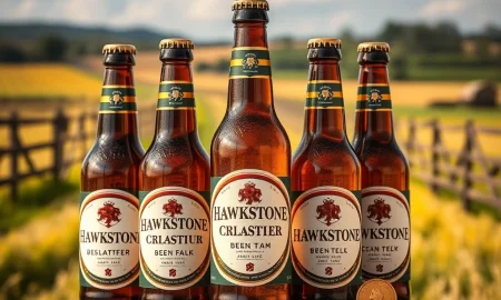 Hawkstone beer awards celebration showcasing gold medal-winning British craft beers