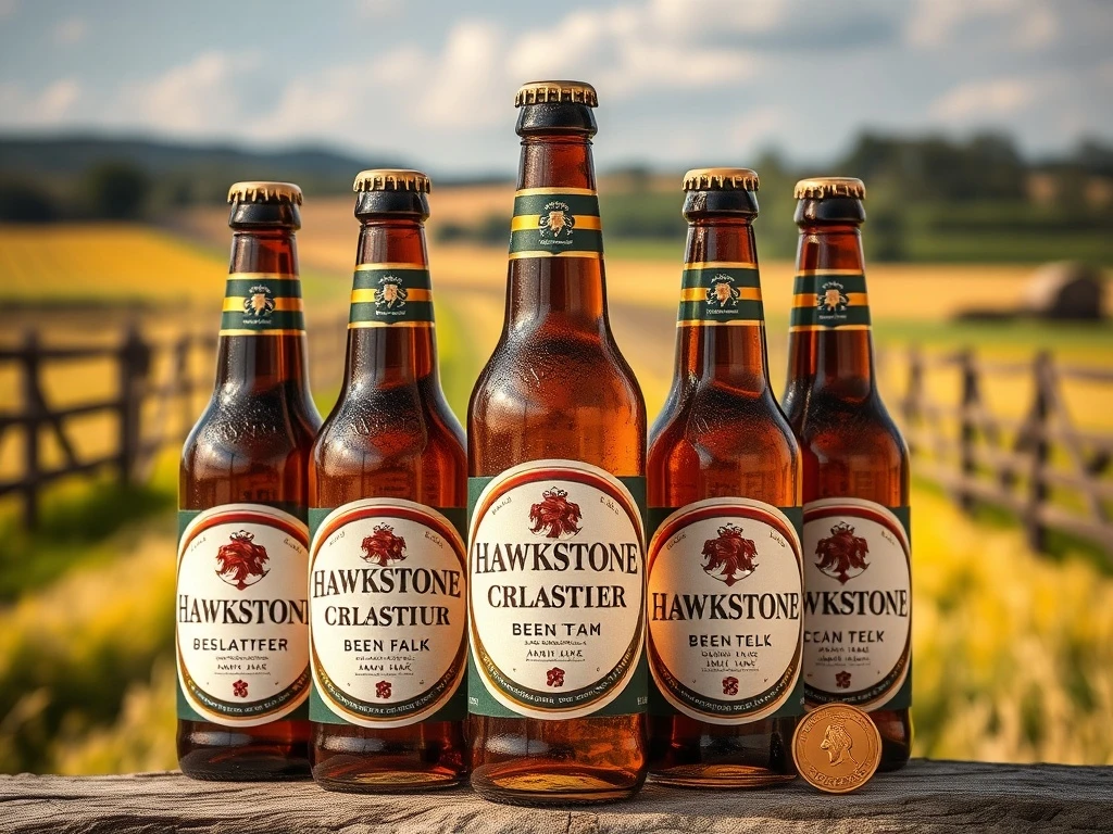 Hawkstone beer awards celebration showcasing gold medal-winning British craft beers
