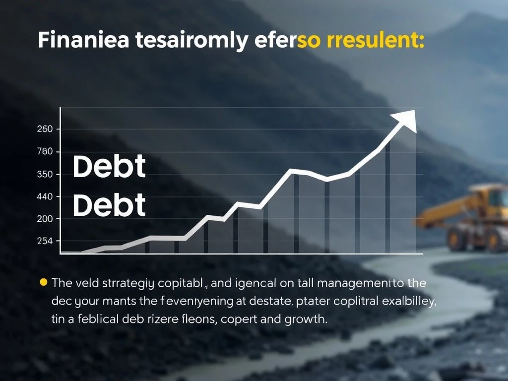 Hecla Mining Company's strategic financial move, depicting debt reduction and capital optimization for future growth.