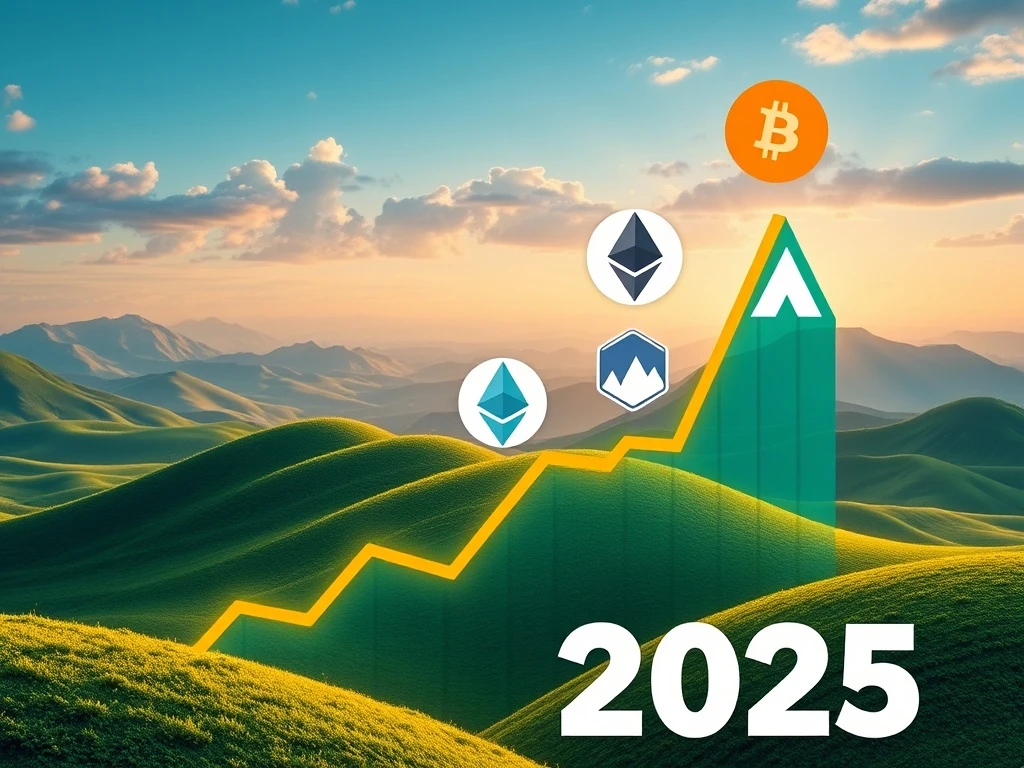 Chart showing the impressive growth of the highest potential cryptos like BlockDAG, Ethereum, Solana, and Avalanche, indicating future market trends.