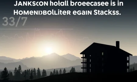 Charts and housing developments depict the surge in homebuilder stocks, with Jackson Hole uncertainty looming.