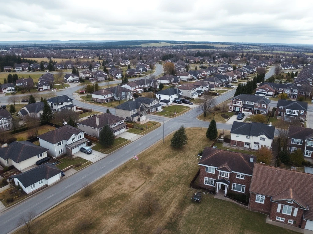 Homes taking longer to sell with multiple for sale signs in neighborhood showing increased market inventory