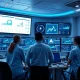 Modern hospital CRM system dashboard showing patient data analytics and healthcare management tools