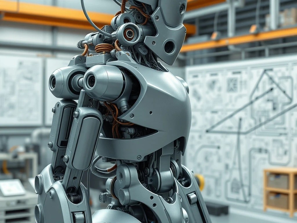 Advanced humanoid robot showcasing metal components driving the emerging humanoid robot market innovation