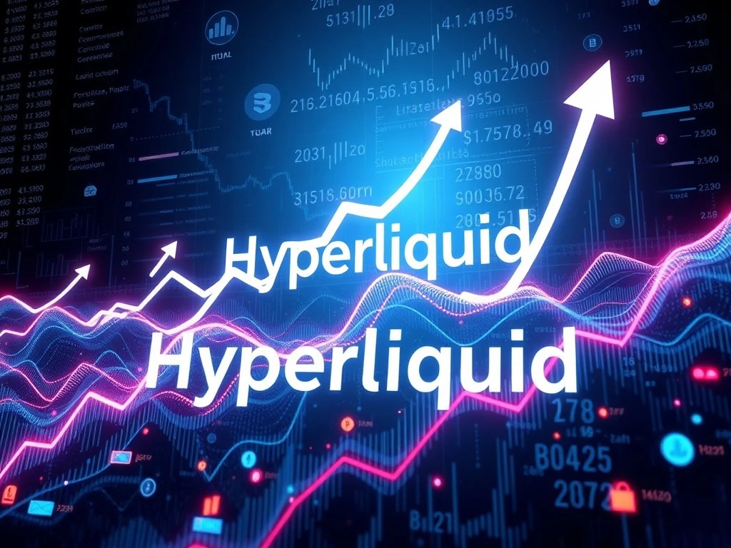 Chart showing Hyperliquid's unprecedented $319 billion July trading volume, highlighting its dominance in the DeFi perpetuals market.