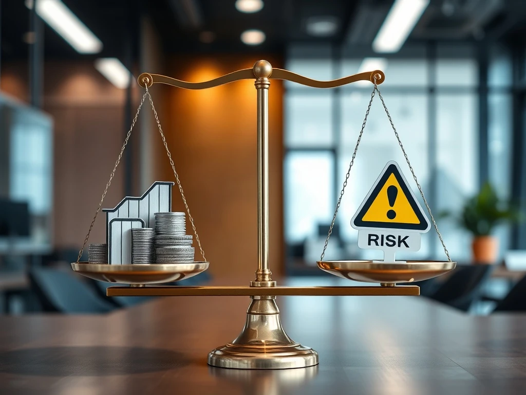 Index funds investment risks and limitations scale balance illustration