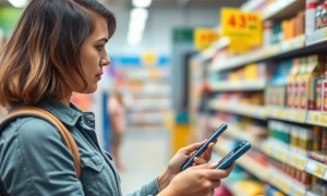 Parent struggling with back-to-school spending due to inflation and tariffs at retail store