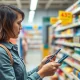 Parent struggling with back-to-school spending due to inflation and tariffs at retail store