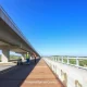 Workers applying advanced infrastructure coatings to a bridge deck, significantly enhancing its durability and ensuring public safety.