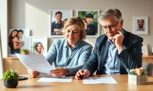 Couple discussing inheritance planning and wealth transfer strategies for family legacy