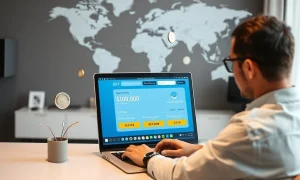 Freelancer using instant international payments for global client transactions on digital platform