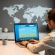 Freelancer using instant international payments for global client transactions on digital platform