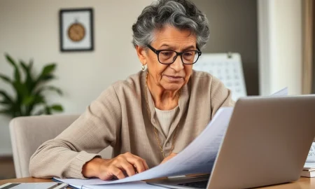 Senior individual managing **IRA contributions while taking RMDs**, balancing work and strategic retirement planning.