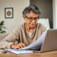 Senior individual managing **IRA contributions while taking RMDs**, balancing work and strategic retirement planning.
