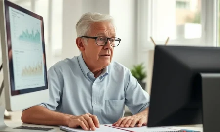 An older adult confidently managing finances, symbolizing the complexities of IRA RMDs and continued contributions.