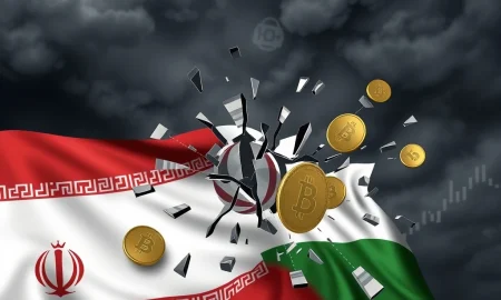 Iran crypto market collapse showing digital assets crashing amid geopolitical tensions and hacker attacks