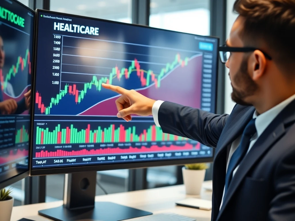 Jim Cramer analyzing promising health care stock performance chart with growth indicators