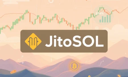 A visual representation of the JitoSOL ETF and Solana blockchain, illustrating new investment pathways into crypto staking.