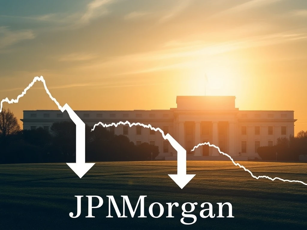 Visualizing JPMorgan Rate Cuts forecast, showing economic indicators and the potential impact of Federal Reserve policy.