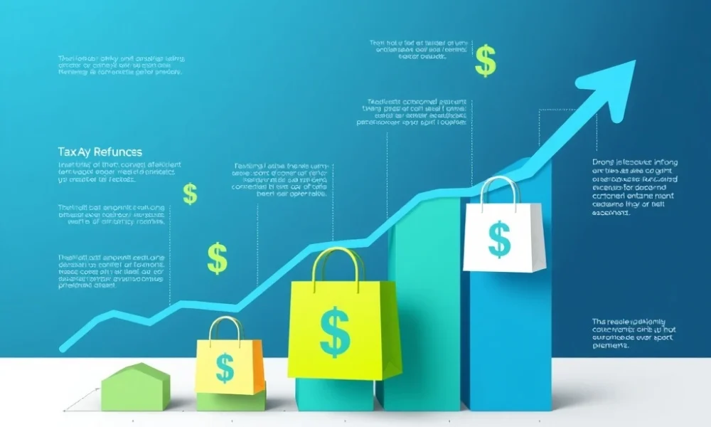 JPMorgan analysis showing tax refund surge impact on consumer economy and financial markets