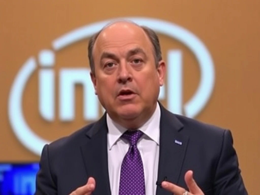 Kevin O'Leary discussing Intel stock investment risks with serious expression