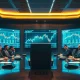 Kohl's leadership crisis showing empty CEO chair with declining stock charts in corporate boardroom