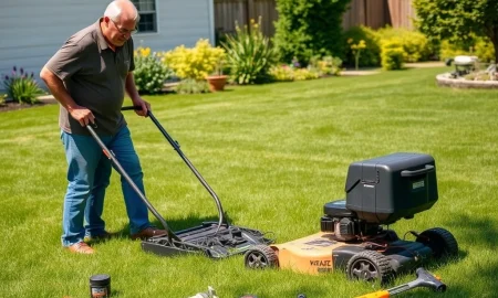 Troubleshooting a lawnmower that starts then dies in residential backyard