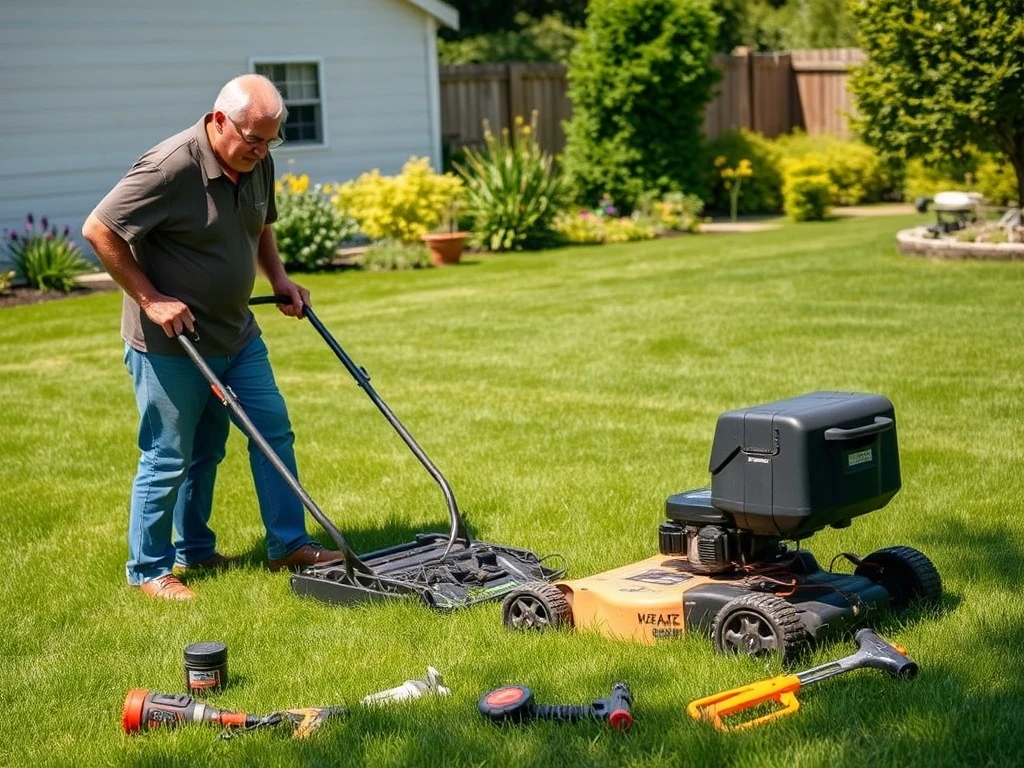 Troubleshooting a lawnmower that starts then dies in residential backyard