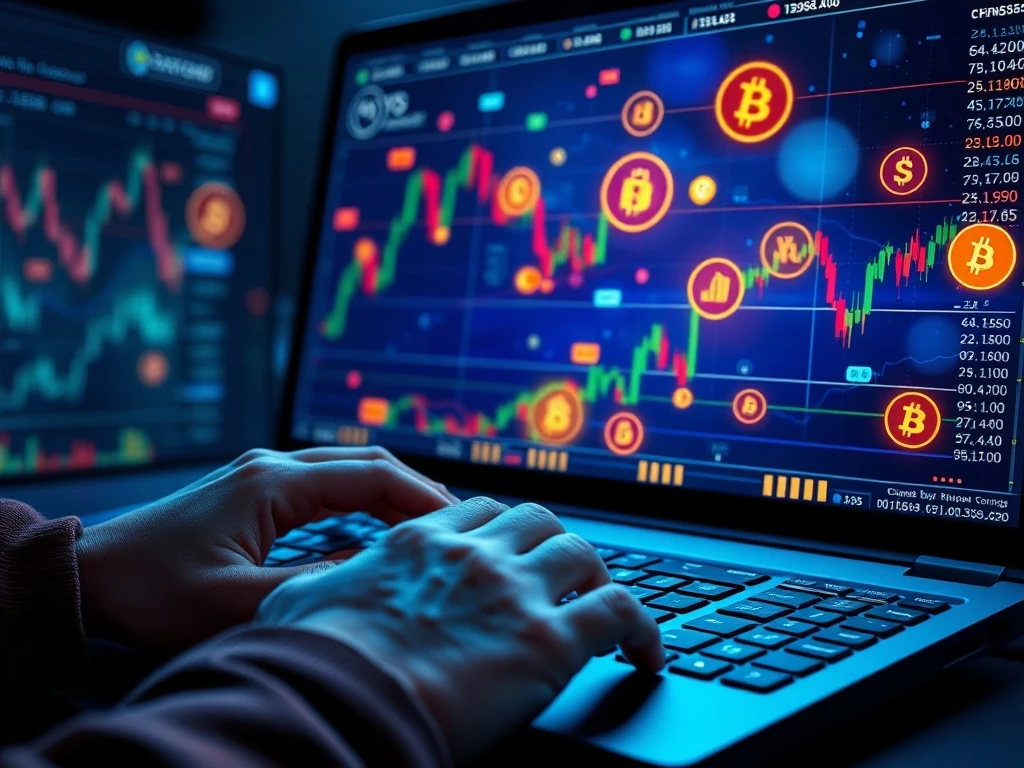 A beginner confidently navigating the complexities of leverage trading in crypto, symbolizing smart risk management.