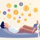 Person earning sustainable DeFi income through passive cryptocurrency investments