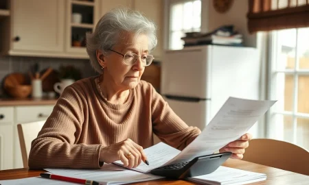 Senior woman evaluating long-term-care insurance options for financial security