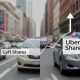 Graph illustrating Lyft shares underperforming compared to Uber's stronger stock performance following recent earnings reports.