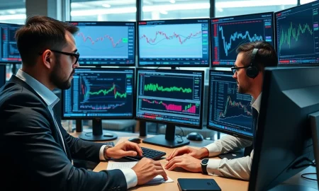 Macro fund managers analyzing market trends and technical indicators for strategic investment decisions
