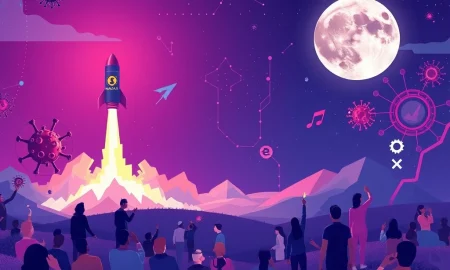 A vibrant image symbolizing the groundbreaking MAGAX presale, featuring AI elements and community connection.