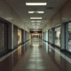 An empty mall corridor symbolizes the profound impact of a major mall retailer closing, reflecting widespread retail challenges.