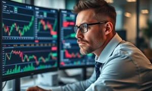 Fund manager analyzing margin debt and inflation risks on financial charts