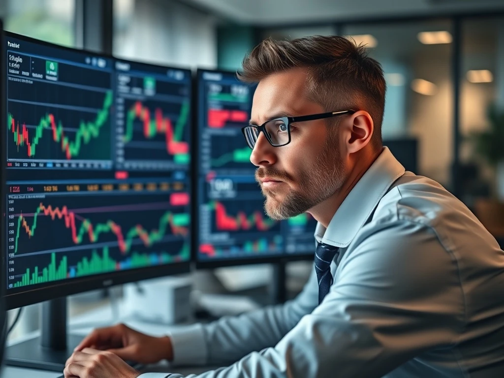Fund manager analyzing margin debt and inflation risks on financial charts