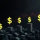 Market liquidity crisis showing shrinking cash reserves and financial instability indicators