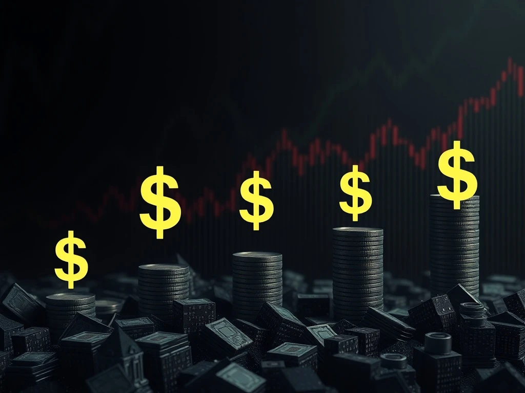 Market liquidity crisis showing shrinking cash reserves and financial instability indicators