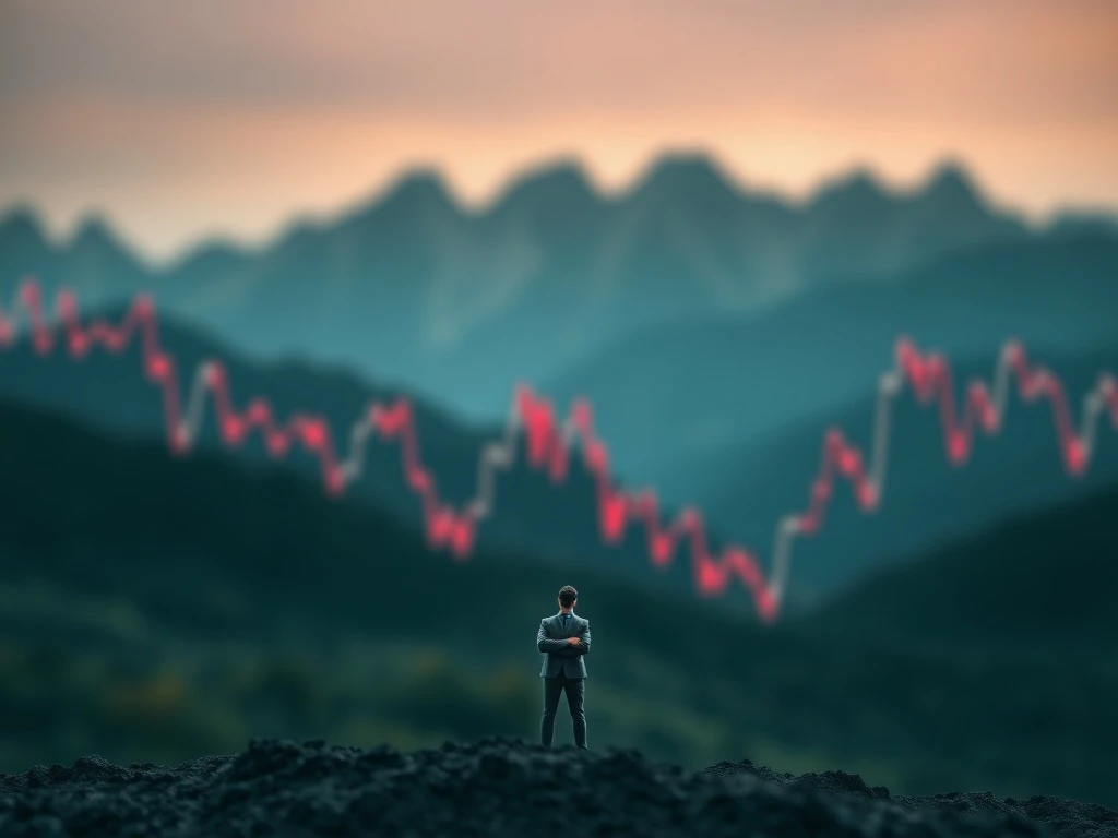 An analyst observing a volatile stock chart, symbolizing the inherent risks and perceived futility of meme stock investment.