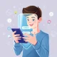 AI chatbot safety protections for teenage users with digital shield interface