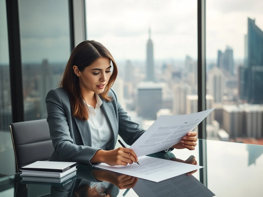 Millennial woman reviewing prenup before marriage documents for financial protection