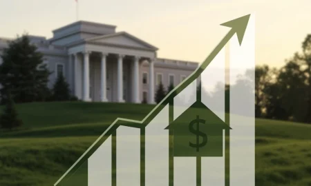 A graph illustrating projected mortgage rate changes, symbolizing Berkshire Hathaway's economic foresight impacting future housing markets.
