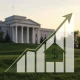 A graph illustrating projected mortgage rate changes, symbolizing Berkshire Hathaway's economic foresight impacting future housing markets.