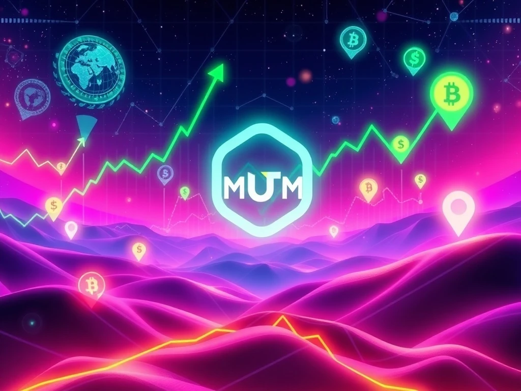 Visualizing Mutuum Finance's rapid growth and potential as a leading DeFi protocol, suggesting its explosion in the crypto market.