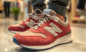 A pair of New Balance sneakers, highlighting their comfortable design and the exceptional value of the current deal.