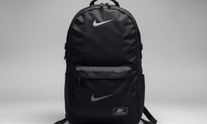 A versatile Nike backpack, designed for optimal utility, available at a significant discount, highlighting its practical features.
