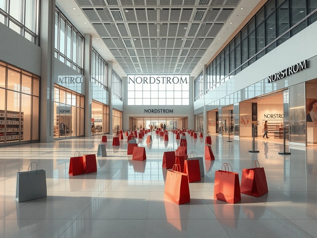 Nordstrom store closures showing empty retail space with shopping trends changing
