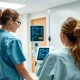 A healthcare professional uses the Nuwellis Aquadex system in an outpatient setting, demonstrating expanded access to fluid management therapy.